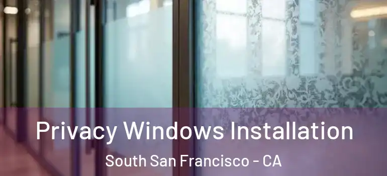  Privacy Windows Installation South San Francisco - CA